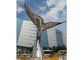 Large Contemporary Stainless Steel Whale Tail Sculpture for Urban Landscape