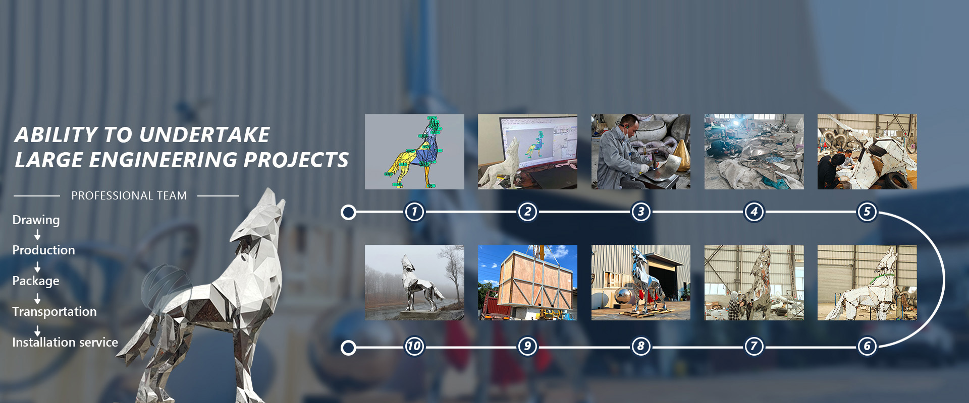 품질 옥외 금속 조각품 공장