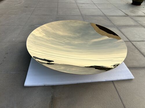 최신 회사 블로그 광택 조각 - 스테인레스 스틸 구각 거울 예술