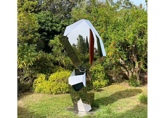 좋은 가격 금속 전망 현대 스테인레스 강 닦은 초록 미술 조각 온라인으로