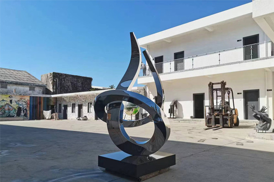 좋은 가격 2M 현대 스테인리스 스틸 거울 닦은 정원 조각 온라인으로