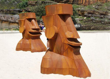 좋은 가격 서쪽 작풍 Corten 강철 금속 정원은 조각품 150cm 고도를 계산합니다 온라인으로