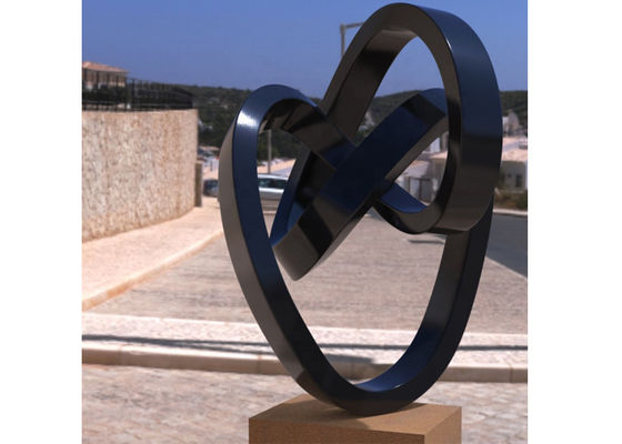 좋은 가격 맞춤 페인트 금속 예술 스테인리스 스틸 추상적 트위스트 조각 실외용 온라인으로