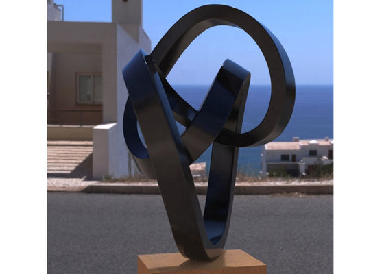 좋은 가격 맞춤 페인트 금속 예술 스테인리스 스틸 추상적 트위스트 조각 실외용 온라인으로