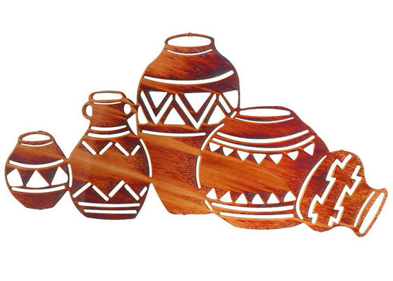 좋은 가격 현대 실내 금속 벽 조각품 출신 도기 모양 녹스는 끝 온라인으로