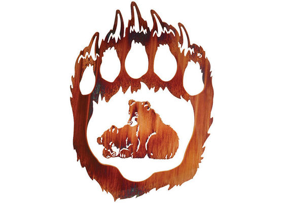 좋은 가격 2 쾌활한 새끼 곰 유일한 금속 벽 예술, 금속 벽 장식 조각품 온라인으로