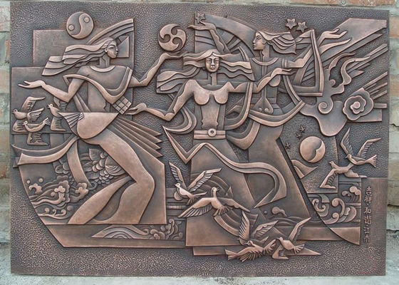 좋은 가격 고아한 작풍 벽 예술 청동 기복 주물 표면 끝 반대로 부식 온라인으로