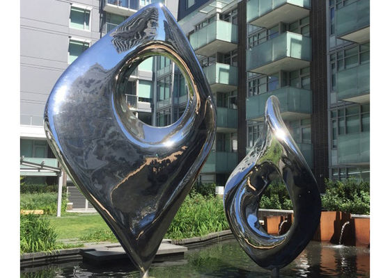 좋은 가격 큰 거울 닦은 현대 정원 외관 스테인레스 스틸 외관 조각 온라인으로