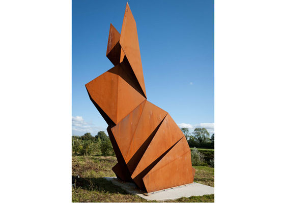 좋은 가격 큰 녹스는 금속 정원 Corten 강철 토끼 조각품 동물 훈장 온라인으로