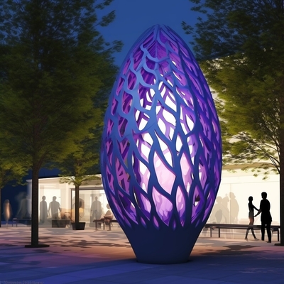 좋은 가격 빛과 아름다움으로 야외 공간을 향상시키는 금속 빛 예술 조각 온라인으로