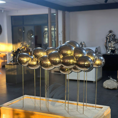 좋은 가격 스테인리스 스틸 현대 거울 완성 추상 구름 모양 조각 온라인으로