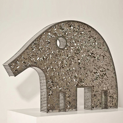 좋은 가격 금속 꽃 코끼리 동상 온라인으로