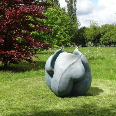 좋은 가격 클라시크 장식용 대형 정원 금속 청동 풍경 조각 꽃 싹 온라인으로