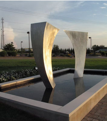 좋은 가격 장식용 야외 정원 물 분수 스테인리스 스틸 조각 온라인으로