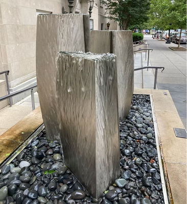 좋은 가격 주문 정원 야외 금속 스테인리스 스틸 조각상 장식용 폭포 분수 온라인으로