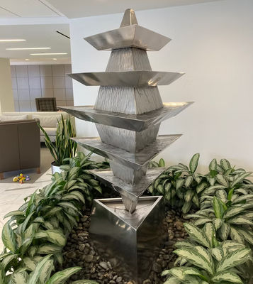 좋은 가격 공공 장식 야외 정원 물 분수 스테인리스 스틸 조각 온라인으로