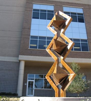 좋은 가격 녹슨 장식 야외 정원 분수 코르텐 강철 조각 온라인으로