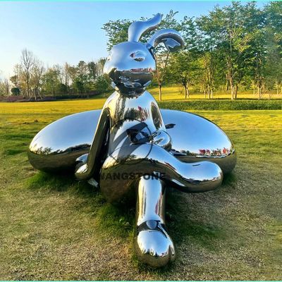 좋은 가격 Cartoon Animal Character Sculpture Decoration Stainless Steel Mirror Polished Statue 온라인으로