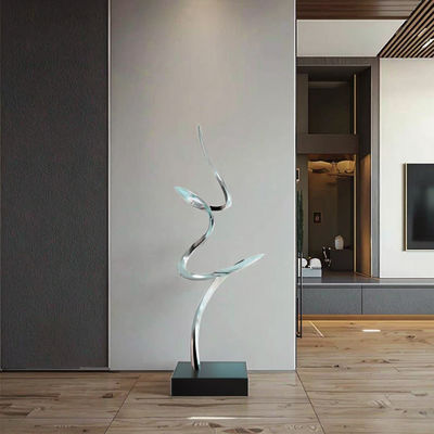 좋은 가격 Mirror Polished Modern Abstract Metal Art Sculpture Elegant Luxury Decor for Interior Spaces 온라인으로