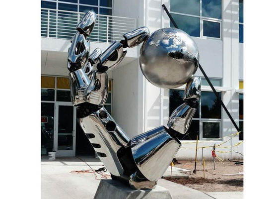 좋은 가격 특별한 금속 손 조각품, 옥외 스테인리스 정원 조각품 온라인으로