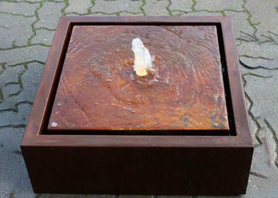 좋은 가격 금속 현대 Corten 강철 물 특징 정원 훈장 녹 표면 온라인으로