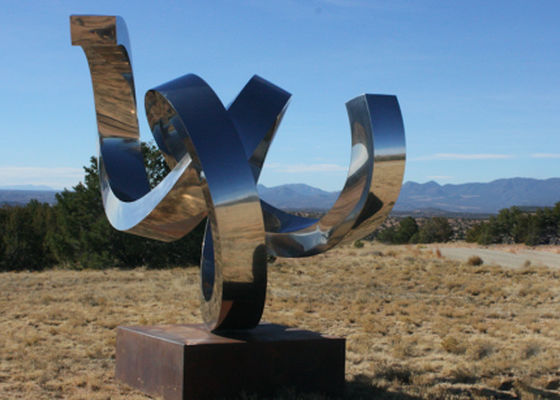 좋은 가격 닦은 스테인리스 추상적인 조각품 현대 금속 정원 장신구 온라인으로