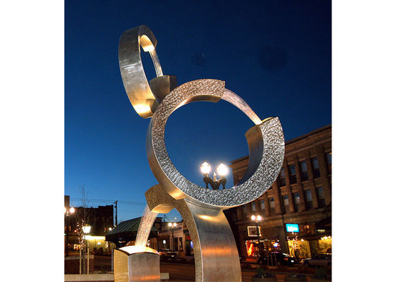 좋은 가격 현대 스테인레스 스틸 조각 정원 스테인레스 스틸 물 분수 온라인으로