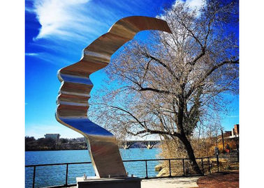 좋은 가격 스테인리스 조각품 예술가 얼굴 조각품 매트 추상적인 옥외 끝 온라인으로