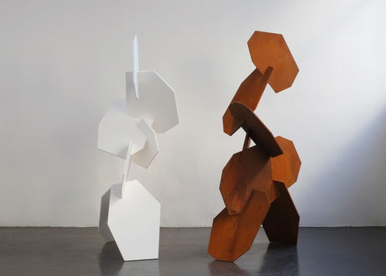 좋은 가격 Corten 강철의 정원 사용법 기하학적인 조각품 옥외 훈장 온라인으로