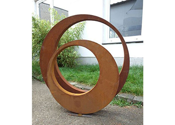 좋은 가격 현대 훈장 조각품 옥외 Corten 강철 3D 조각품 온라인으로