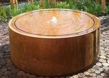 좋은 가격 위조 기술 Corten 강철 지하 수면, 금속 야드 예술 둥근 지하 수면 온라인으로