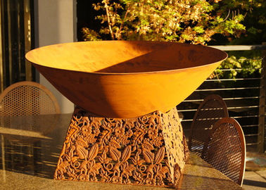 좋은 가격 현대 디자인 Corten 잎 대 녹스는 끝을 가진 강철 불 구덩이 그릇 온라인으로