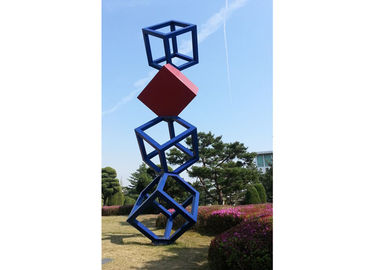 좋은 가격 입방체 정원 큰 스테인리스 조각품 옥외 금속 예술 조각품 온라인으로