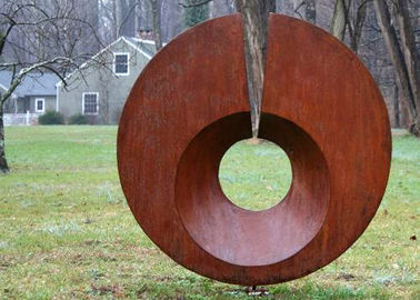 좋은 가격 Corten 녹스는 기념비 강철 조각품, 추상적인 금속 정원 조각품 온라인으로