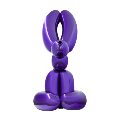좋은 가격 Custom Commercial Sculpture Purple Balloon Bunny Fiberglass Sculpture 온라인으로