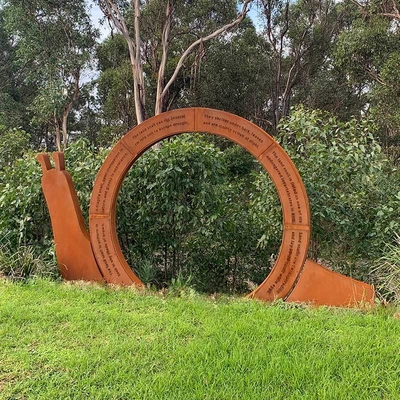 좋은 가격 Factory Weathering Steel Sculpture in Snail Form Landscape Metal Corten Steel Sculpture for Garden Decoration 온라인으로