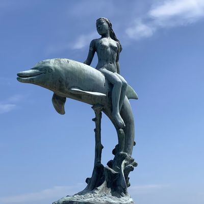 좋은 가격 Outdoor Metal Art Decor Bronze Copper Mermaid Life Size Sculpture Statue 온라인으로