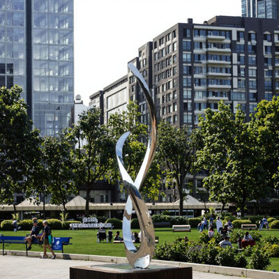 좋은 가격 Modern Mirror Polished Glossy Abstract Stainless Steel Sculpture Contemporary Outdoor Art for Landscapes 온라인으로