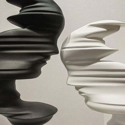 좋은 가격 맞춤형 장식용 유리 섬유 조각 추상 실물 크기 조각 금속 조각상 온라인으로