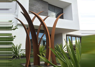 좋은 가격 주거 정원 조경 Corten 강철 조각품 Reed 디자인 부식 안정성 온라인으로