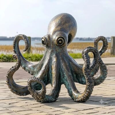 좋은 가격 손으로 만든 청동 거대 문어 동상 | 해안 및 해상 홈 오피스 장식 온라인