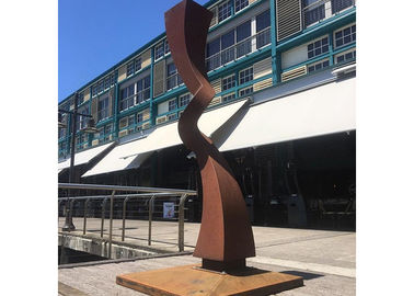 옥외 훈장 Corten 강철 조각품 요약 모양 정원 조각품