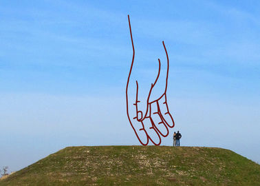 좋은 가격 금속 예술 Corten 현대 옥외 강철 조각품 큰 장식적인 손 조각품 온라인으로