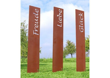 옥외 훈장 주문 Corten 강철 로고, 주문 로고