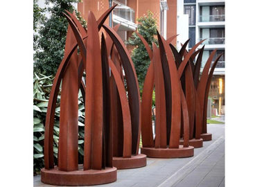 좋은 가격 현대 녹스는 용접 정원 Corten 강철 잎 조각품 온라인으로