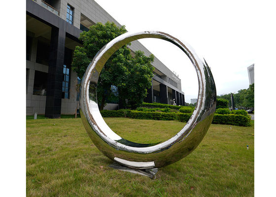좋은 가격 세련된 현대 야외 스테인레스 스틸 링 조각 온라인으로