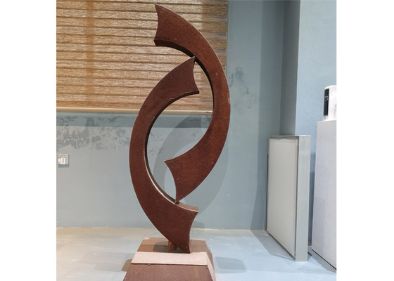 좋은 가격 추상 야외 정원 장식 Corten 강철 조각 온라인으로