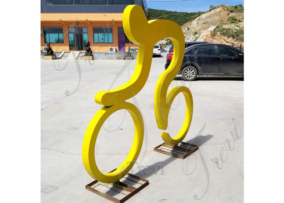 야외 공공 장식적 색칠한 스테인레스 강 사이클리스트 조각